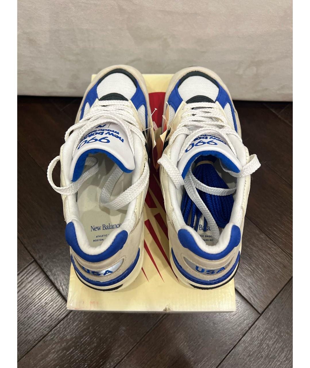 NEW BALANCE Бежевые кожаные низкие кроссовки / кеды, фото 2