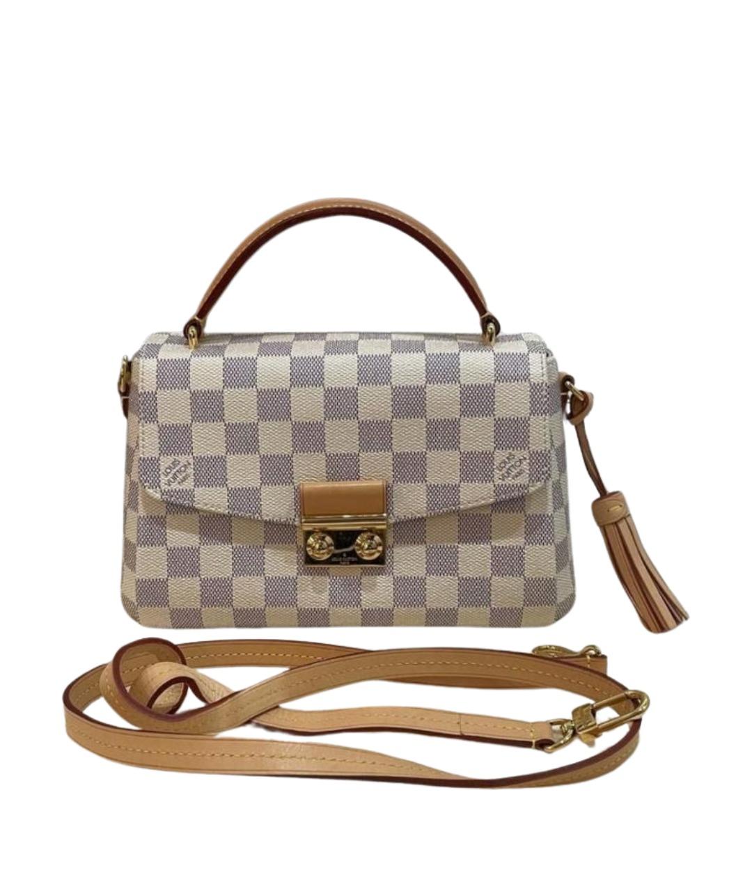 LOUIS VUITTON Бежевая кожаная сумка с короткими ручками, фото 1