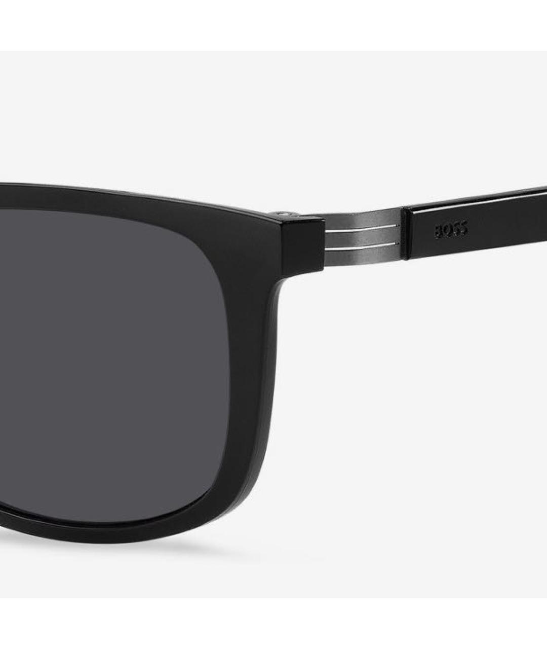 HUGO BOSS Черные пластиковые солнцезащитные очки, фото 4
