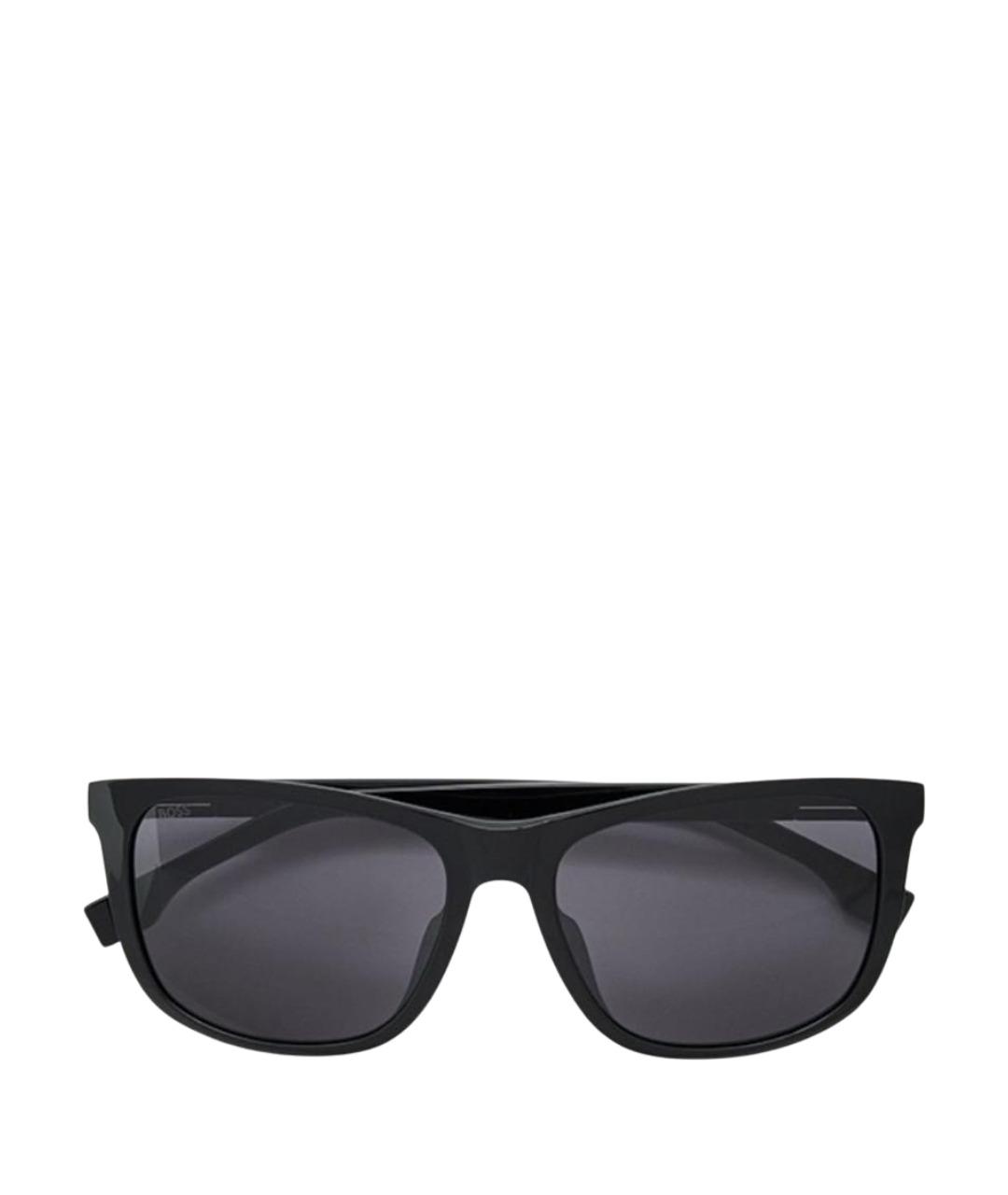 HUGO BOSS Черные пластиковые солнцезащитные очки, фото 1