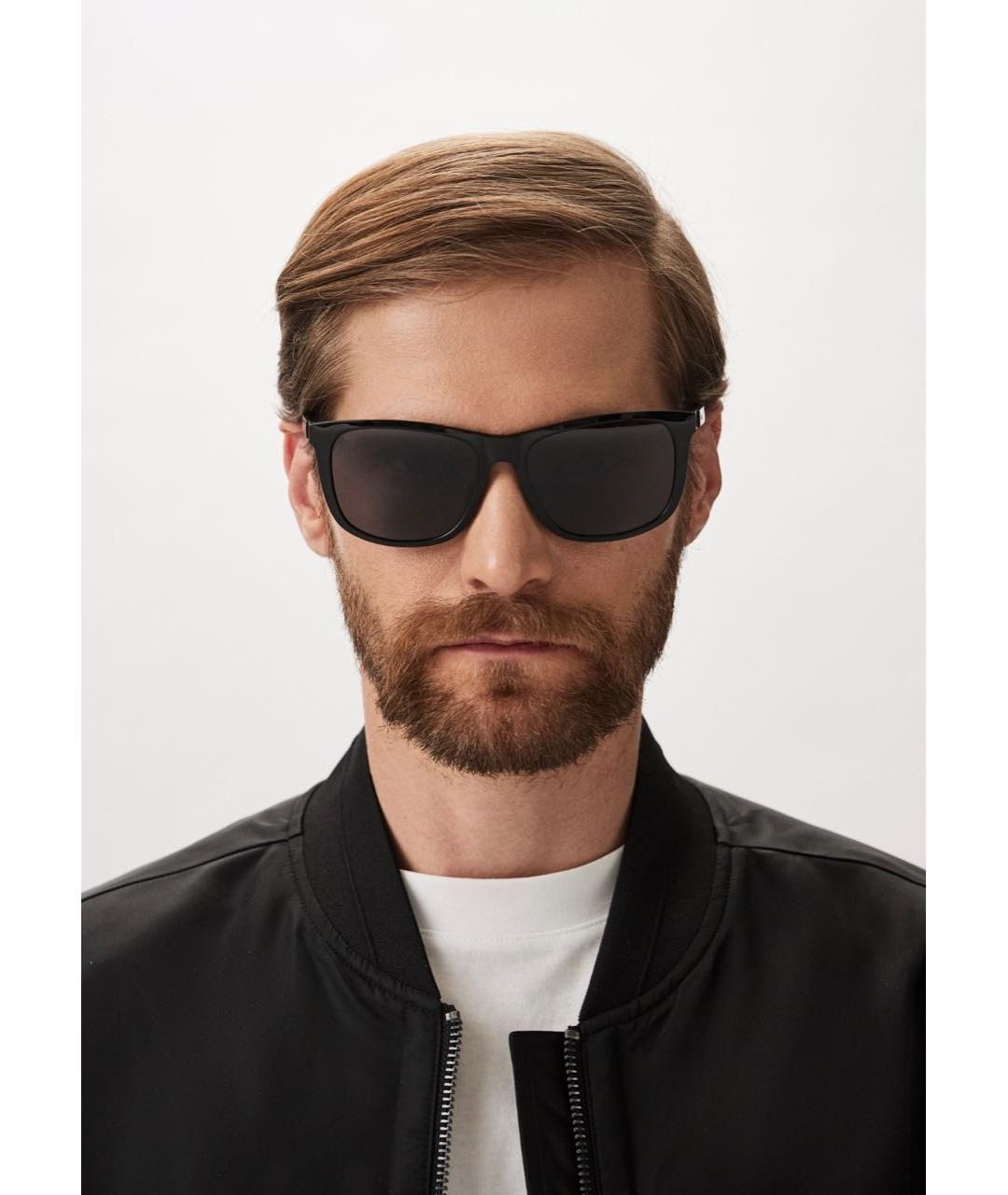 HUGO BOSS Черные пластиковые солнцезащитные очки, фото 7