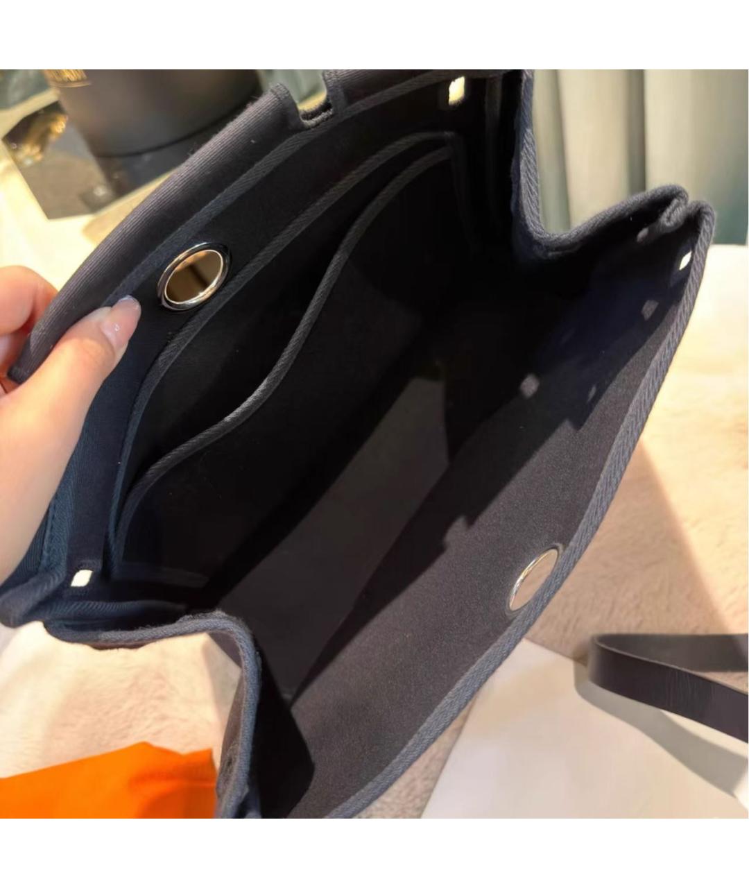 HERMES Бежевая кожаная сумка с короткими ручками, фото 7