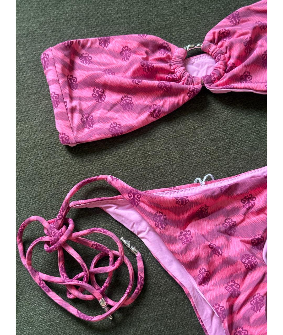 CHROME HEARTS Розовый полиэстеровый купальник, фото 3
