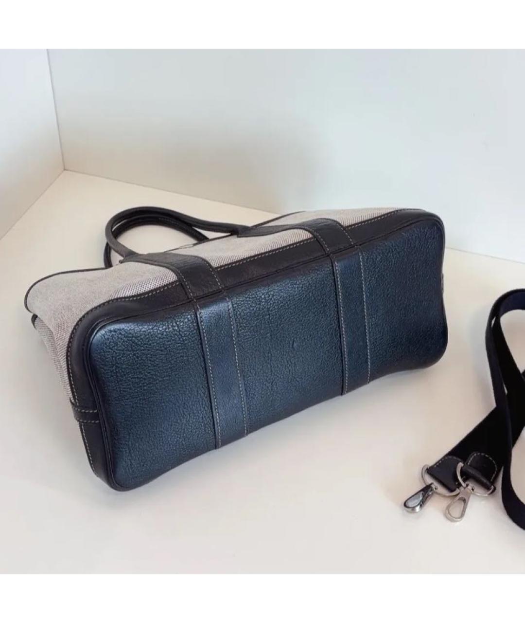 HERMES Черная кожаная сумка с короткими ручками, фото 7