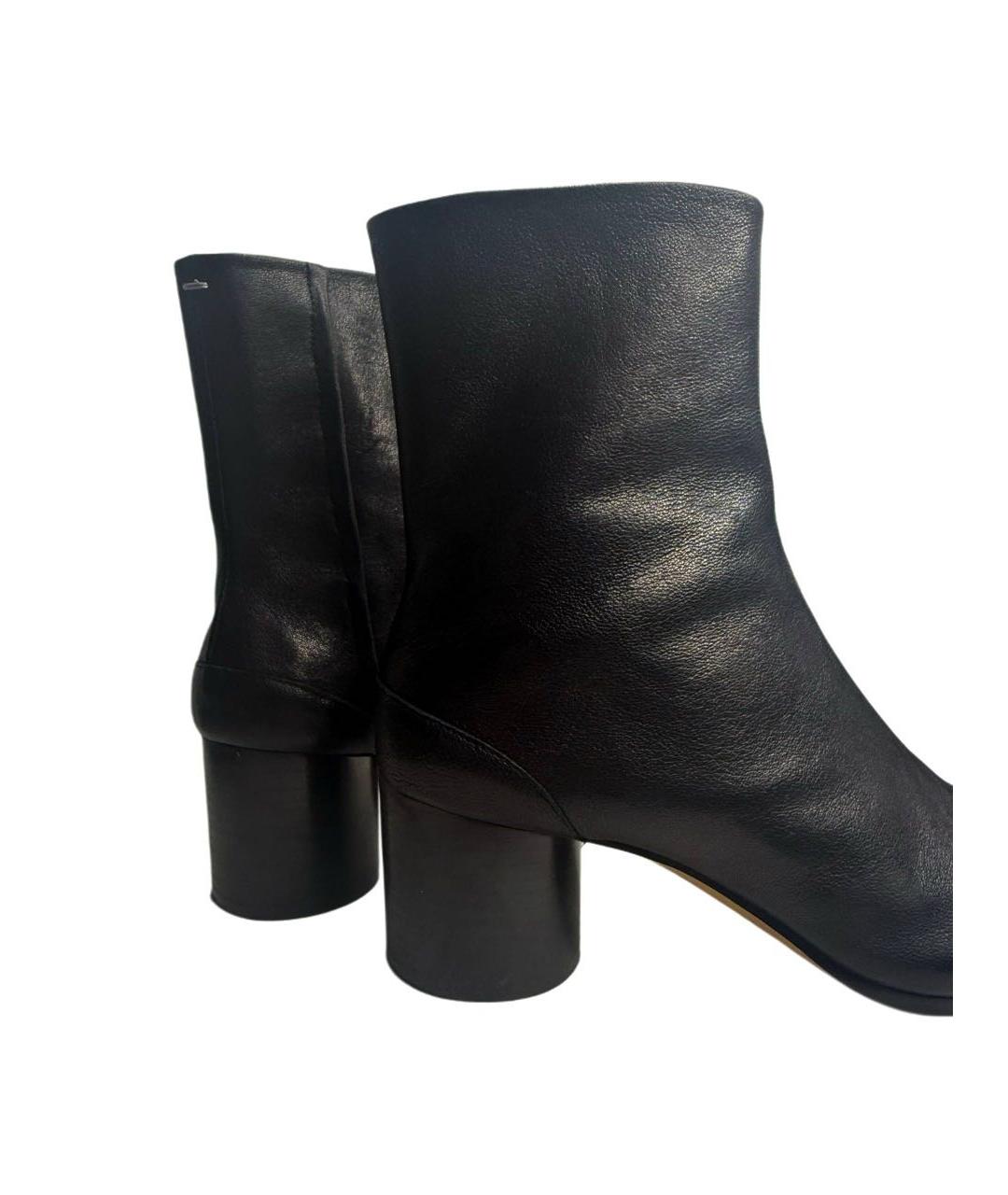 MAISON MARGIELA Черные кожаные ботильоны, фото 6