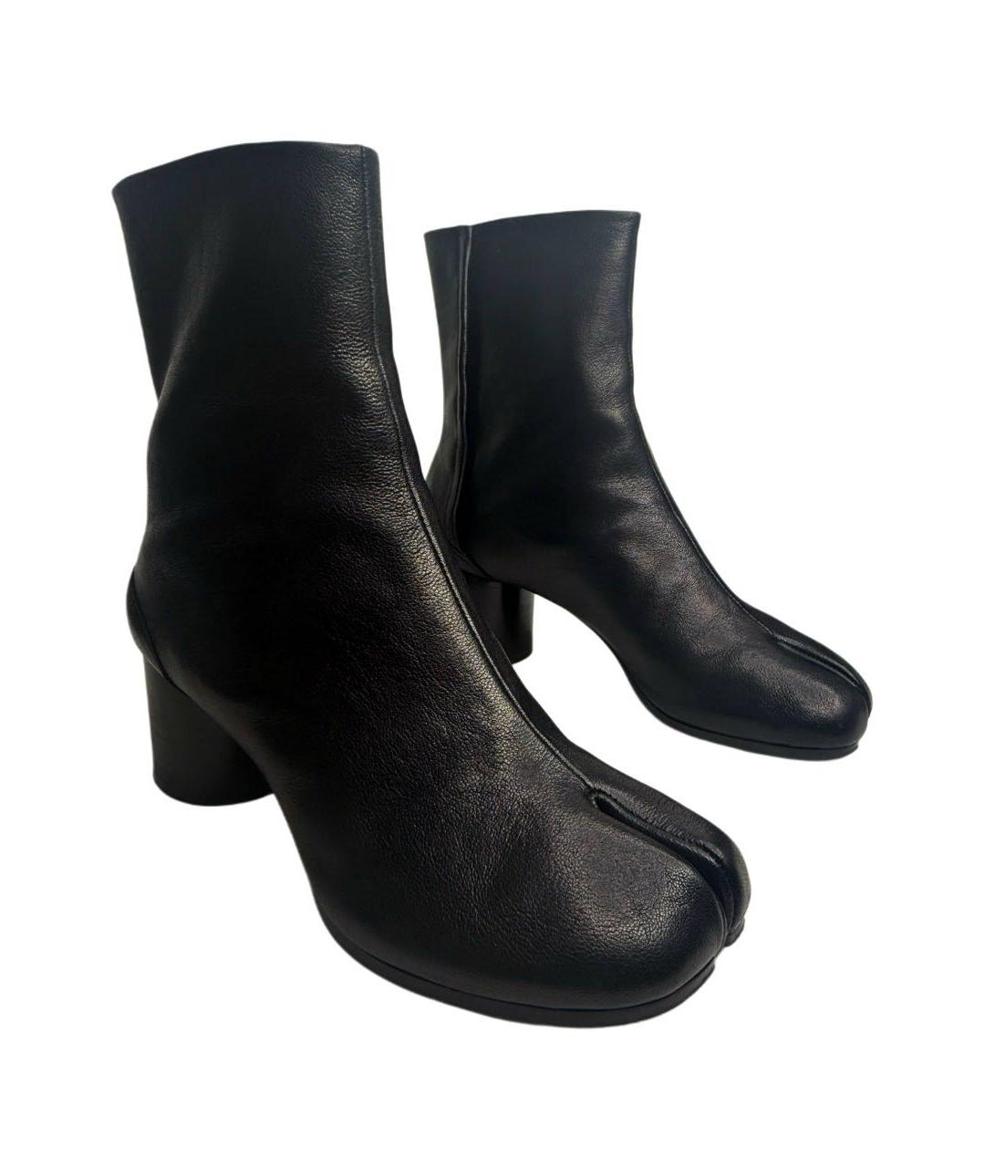 MAISON MARGIELA Черные кожаные ботильоны, фото 2