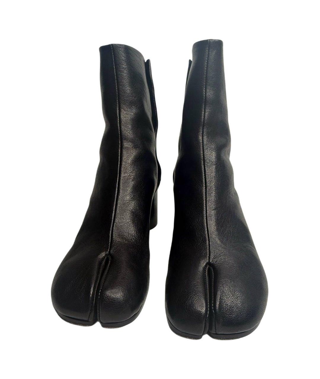 MAISON MARGIELA Черные кожаные ботильоны, фото 5