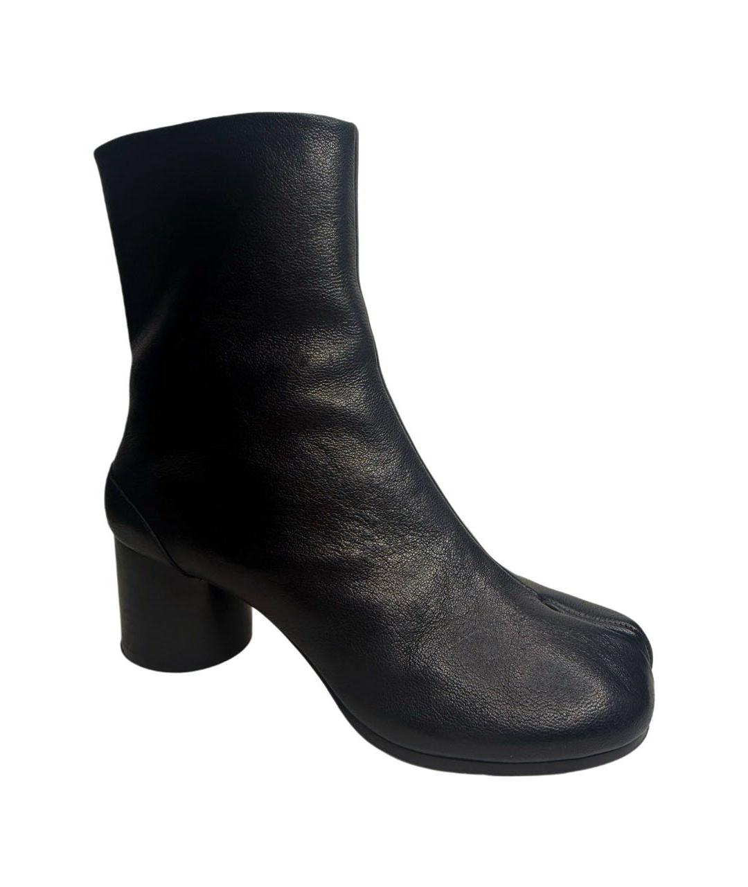 MAISON MARGIELA Черные кожаные ботильоны, фото 3