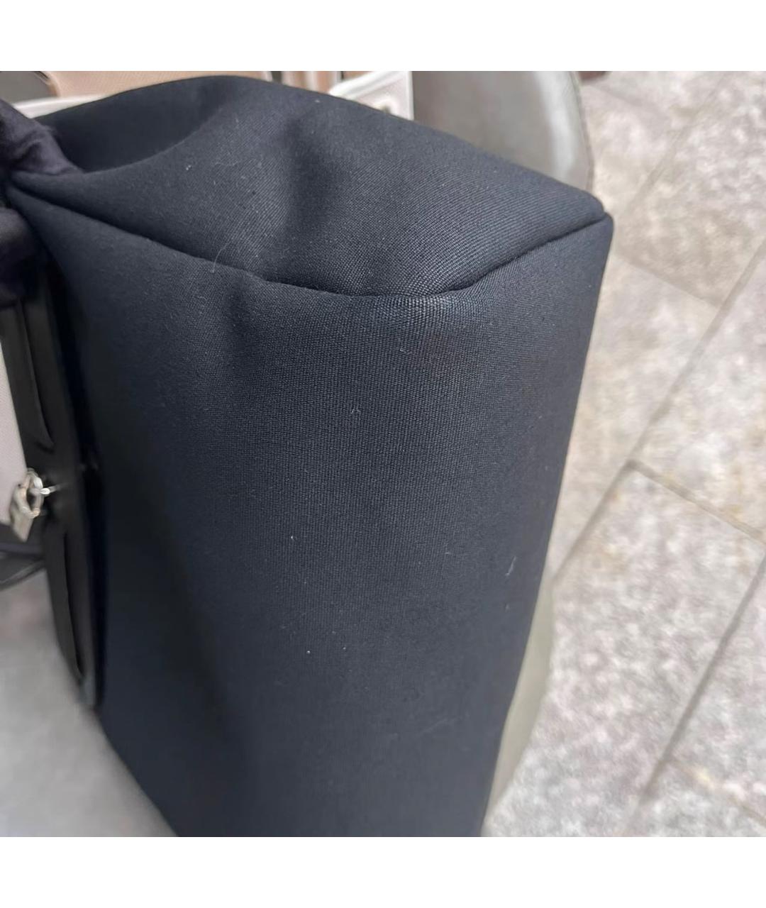 HERMES Черная кожаная сумка с короткими ручками, фото 7