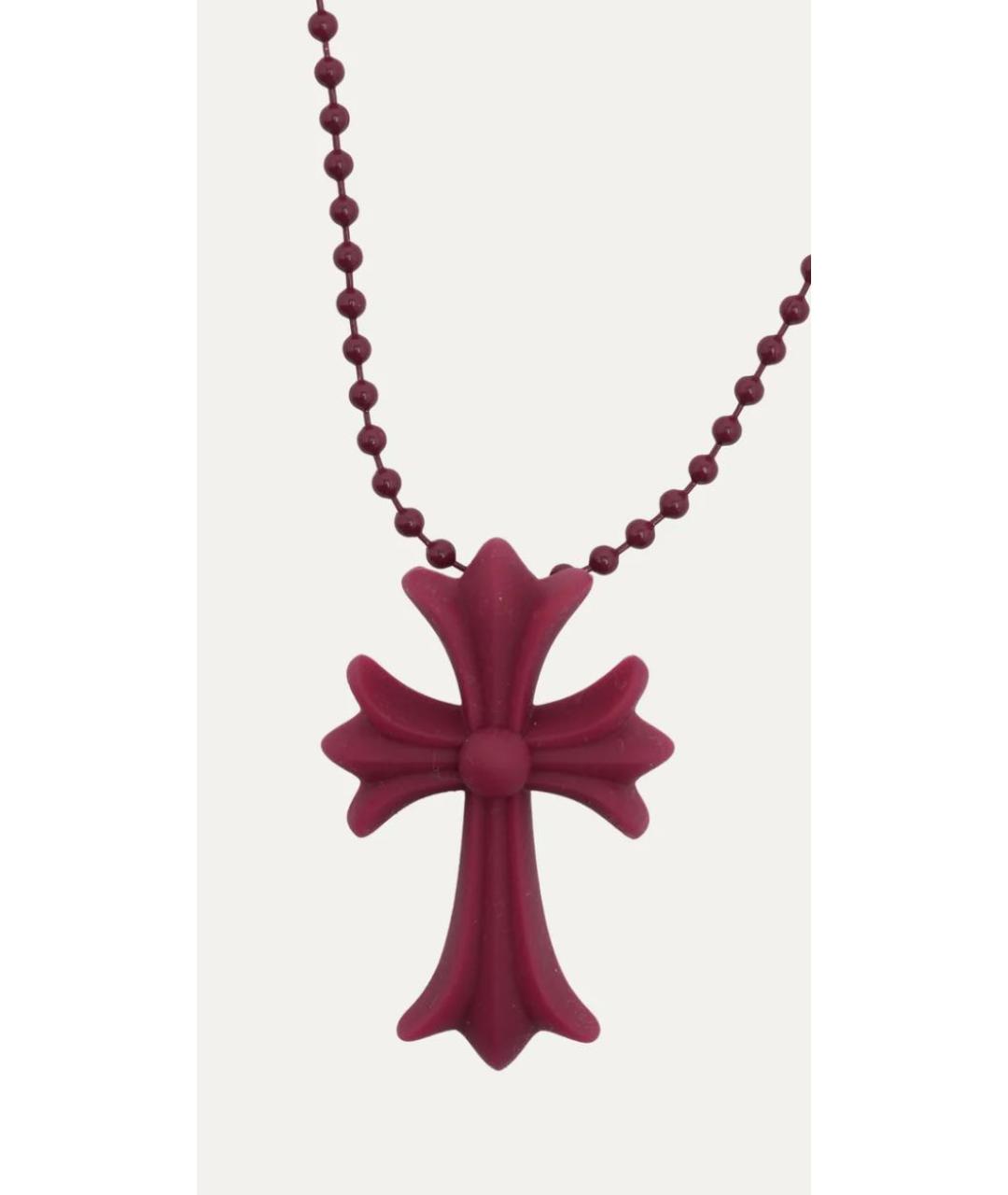 CHROME HEARTS Бордовая цепочка/подвеска, фото 4