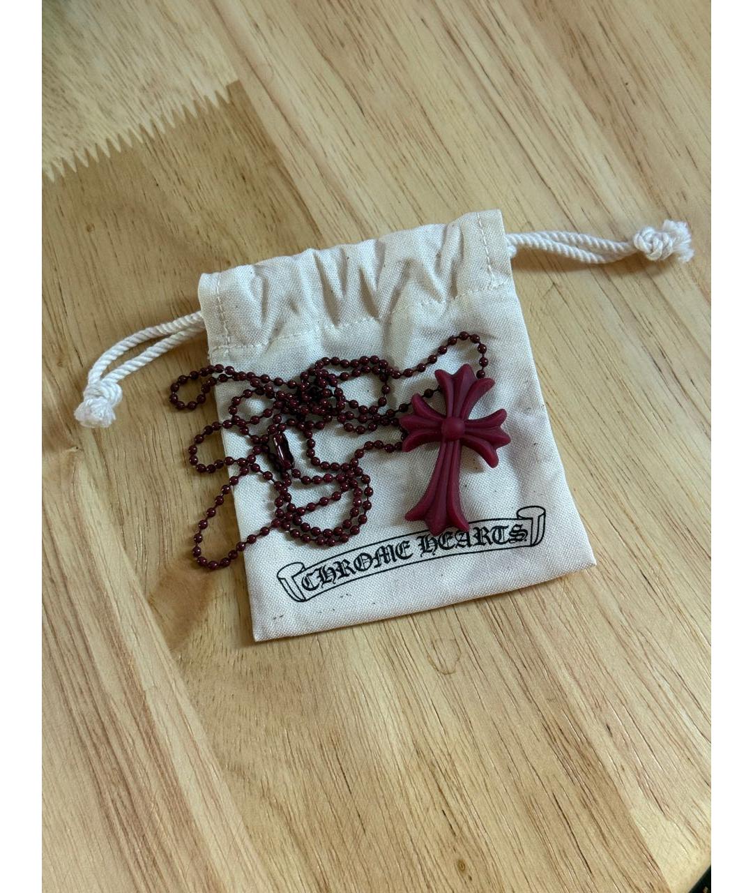 CHROME HEARTS Бордовая цепочка/подвеска, фото 3