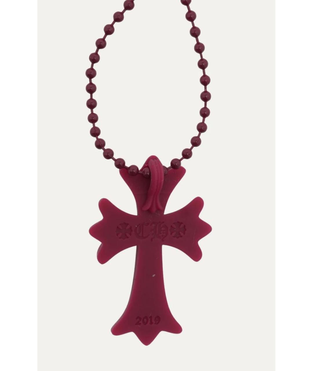CHROME HEARTS Бордовая цепочка/подвеска, фото 2