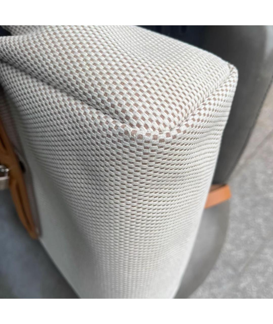 HERMES Бежевая кожаная сумка с короткими ручками, фото 7