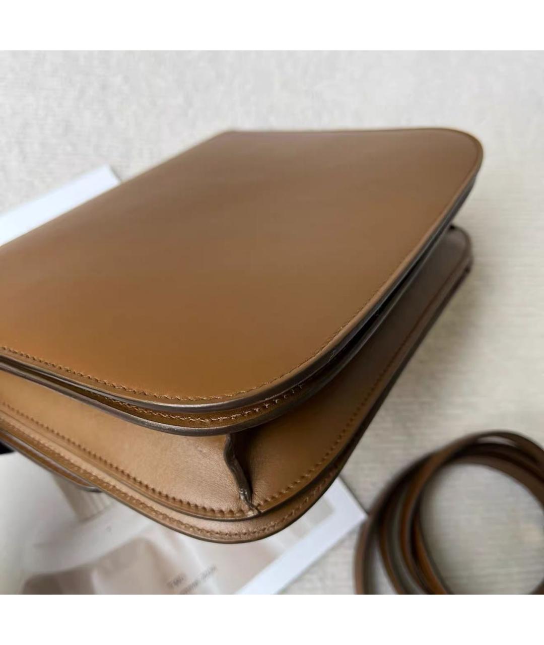 CELINE Коричневая кожаная сумка через плечо, фото 6