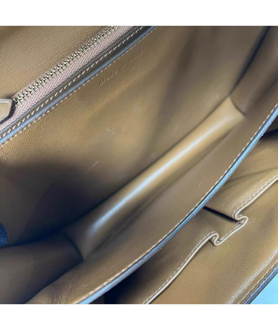 CELINE Коричневая кожаная сумка через плечо, фото 8