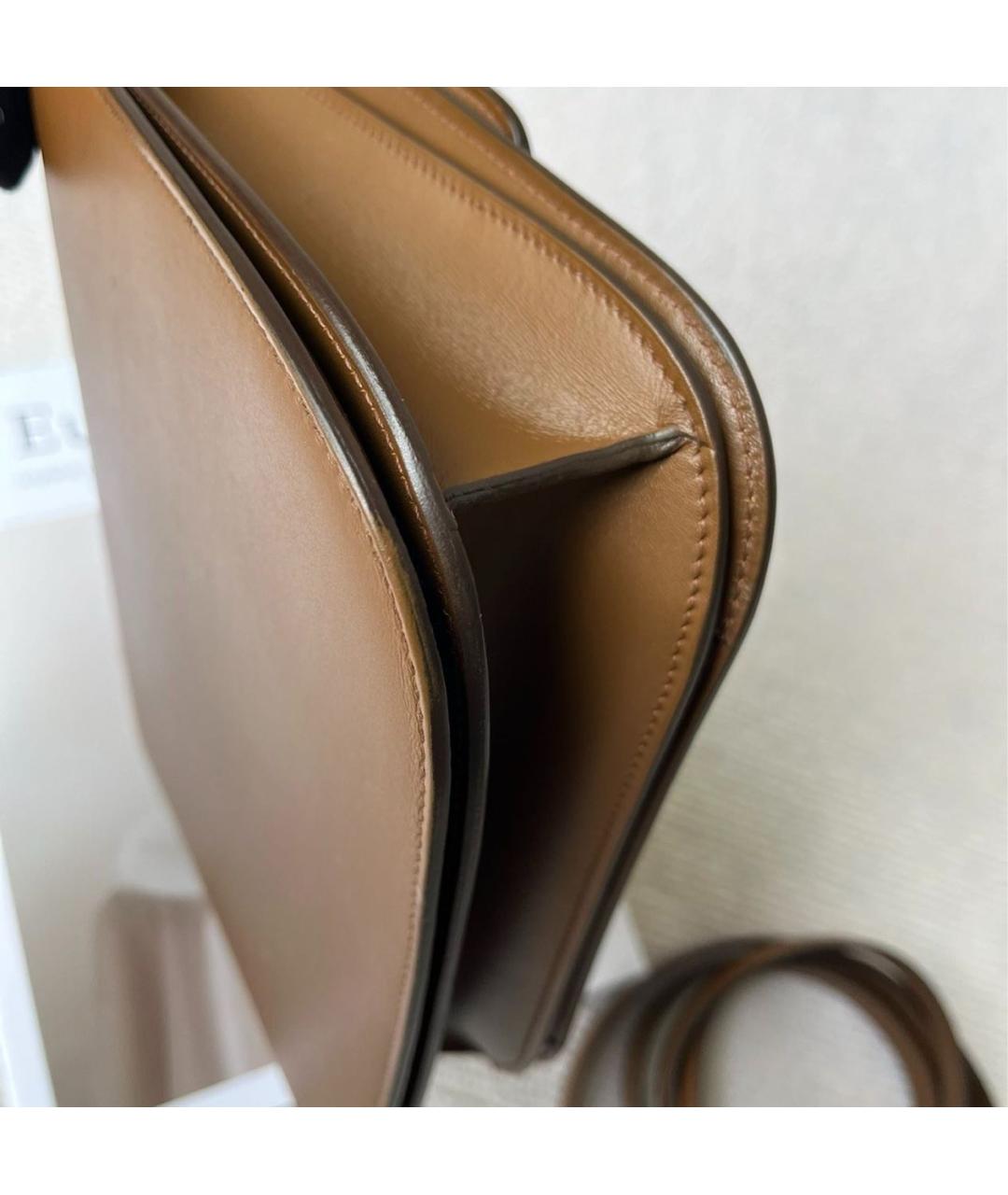 CELINE Коричневая кожаная сумка через плечо, фото 5