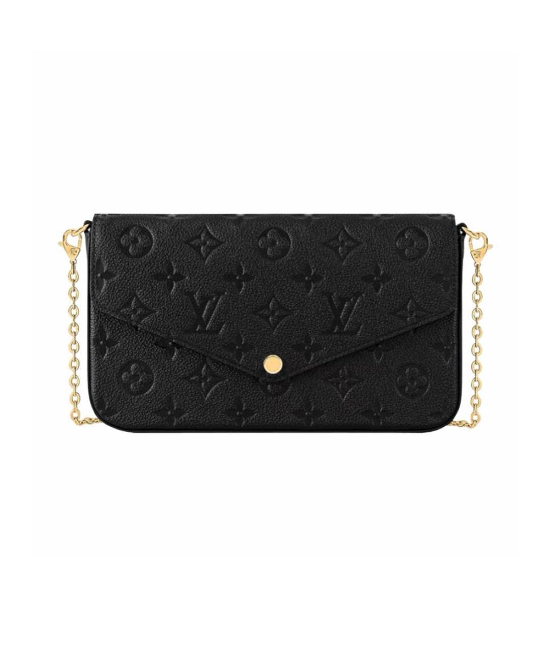 LOUIS VUITTON Черная кожаная сумка через плечо, фото 1