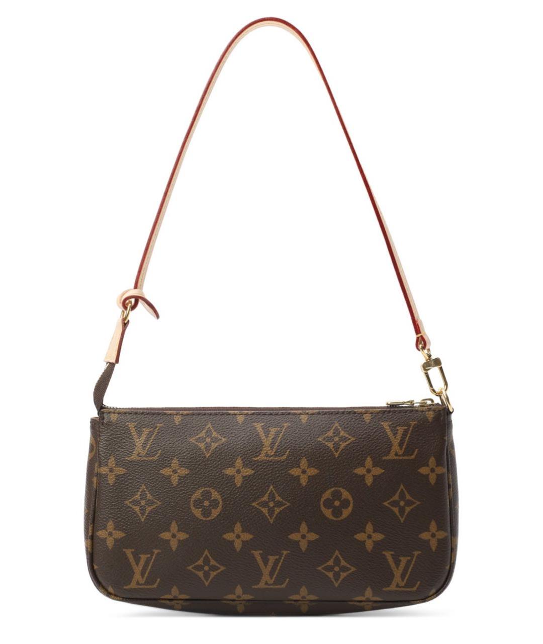 LOUIS VUITTON Коричневая кожаная сумка с короткими ручками, фото 2