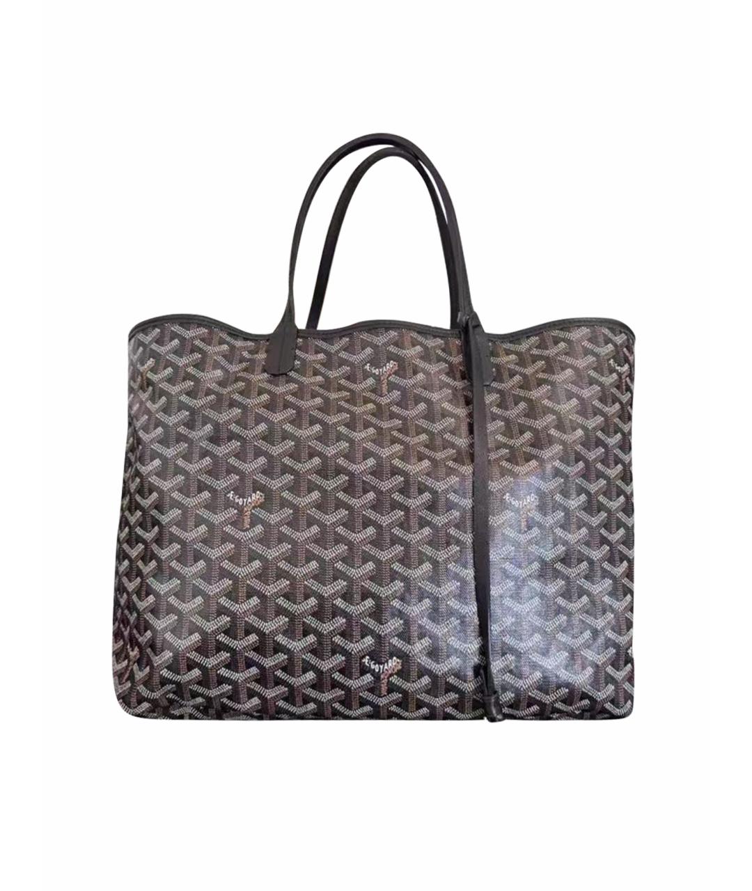 GOYARD Черная кожаная сумка тоут, фото 1