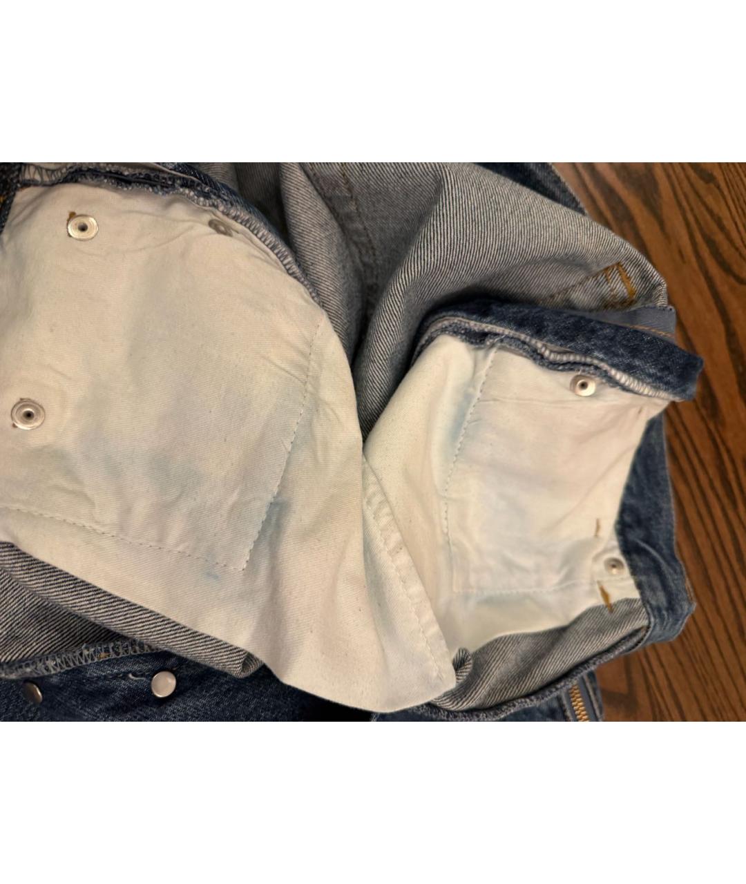 VETEMENTS Синие хлопковые джинсы слим, фото 3