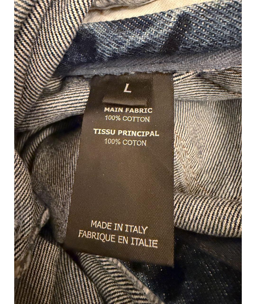 VETEMENTS Синие хлопковые джинсы слим, фото 4