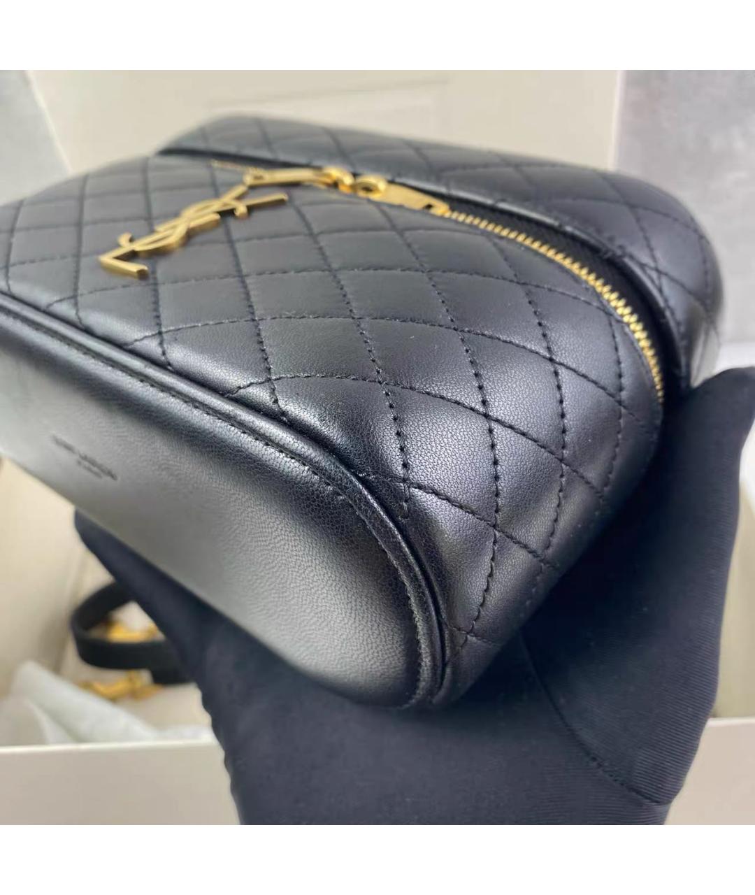 SAINT LAURENT Черная кожаная сумка через плечо, фото 4