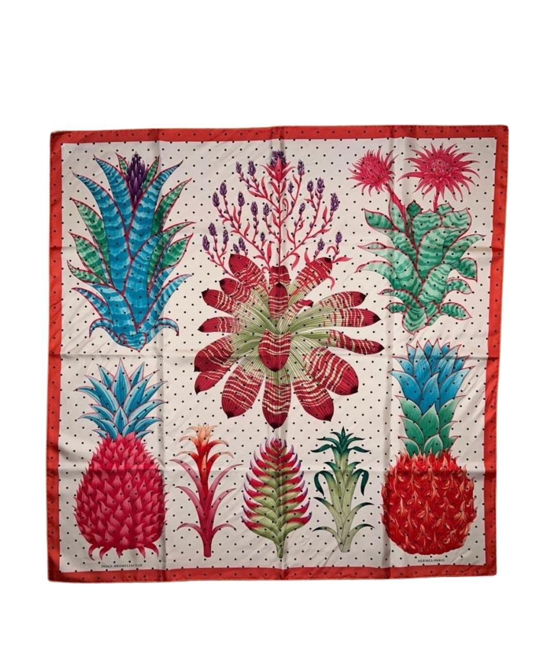 HERMES Мульти шелковый платок, фото 1
