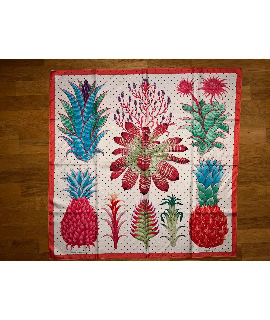 HERMES Мульти шелковый платок, фото 5