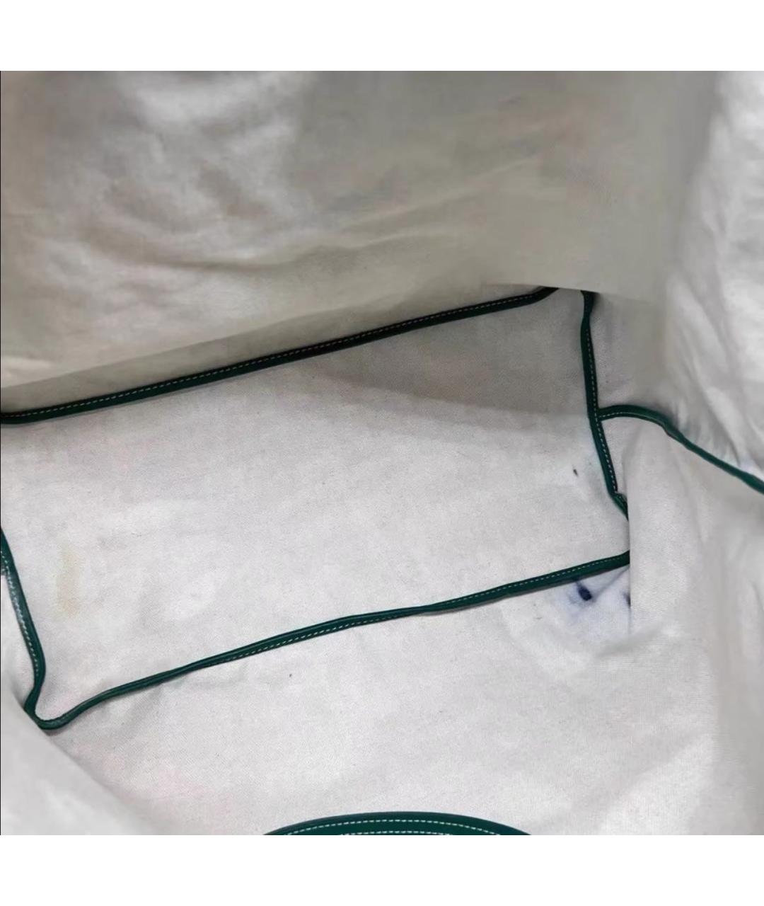 GOYARD Зеленая сумка тоут, фото 6