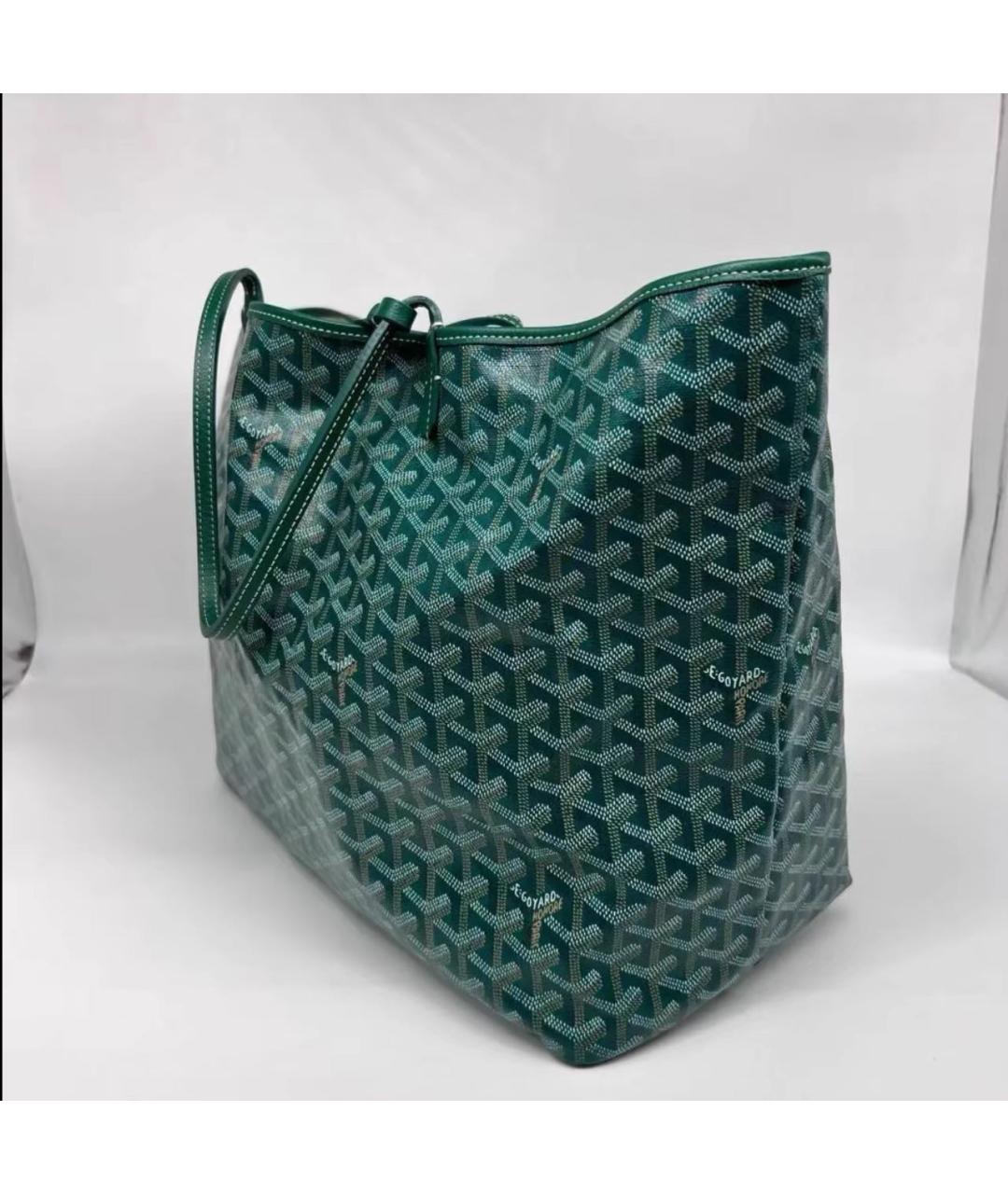 GOYARD Зеленая сумка тоут, фото 3