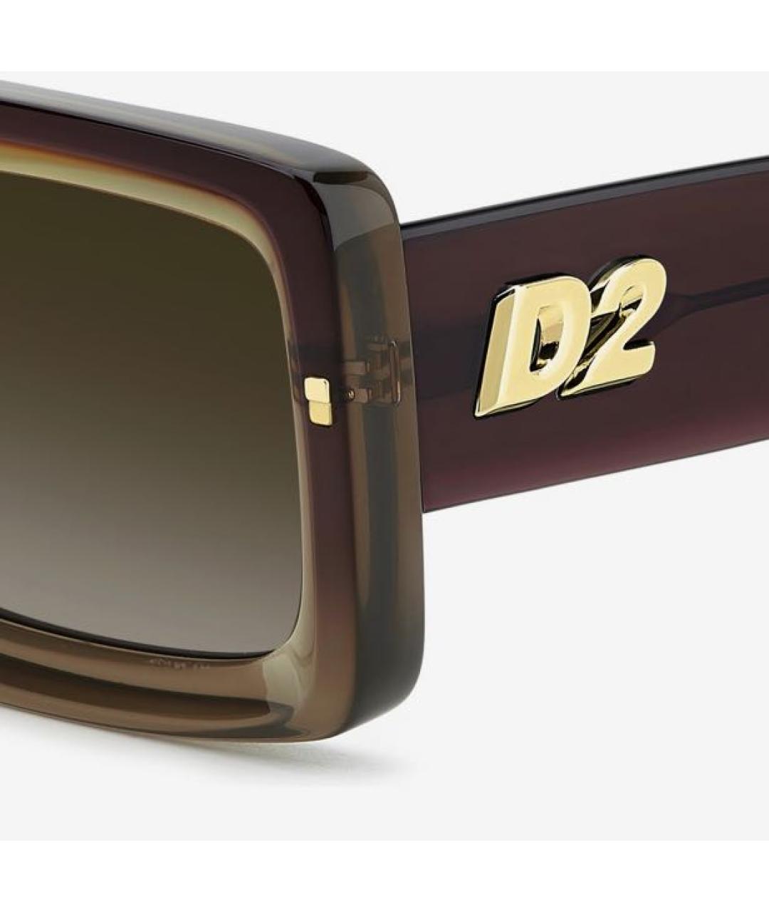 DSQUARED2 Коричневые пластиковые солнцезащитные очки, фото 4