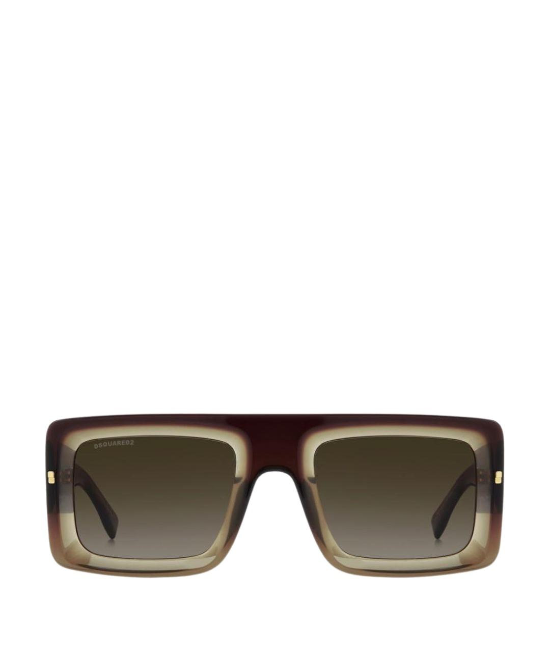 DSQUARED2 Коричневые пластиковые солнцезащитные очки, фото 1