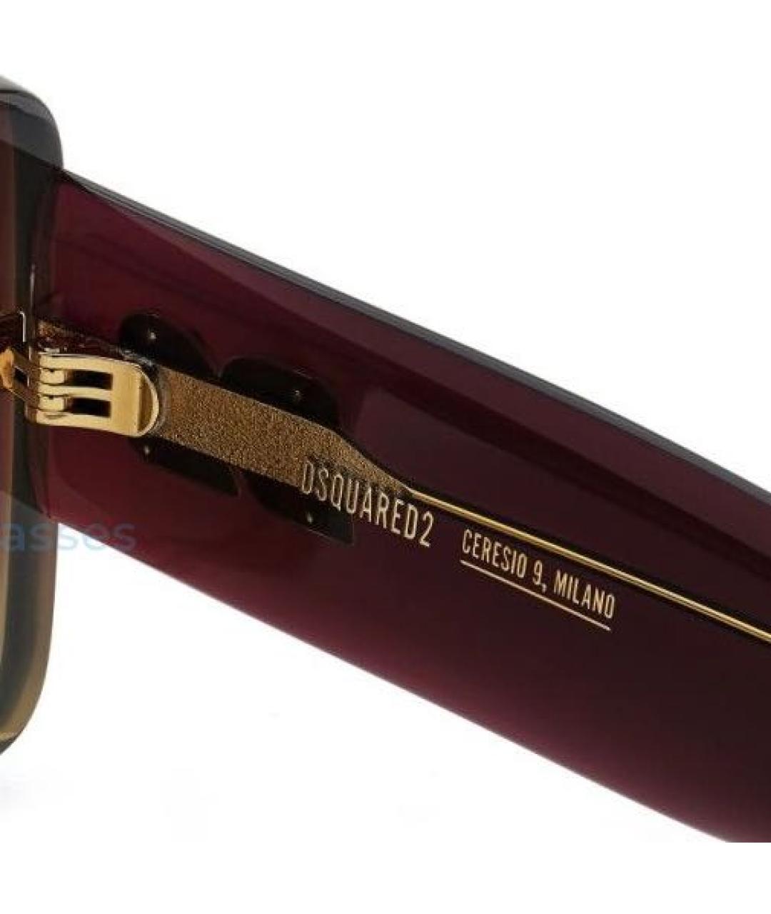 DSQUARED2 Коричневые пластиковые солнцезащитные очки, фото 6