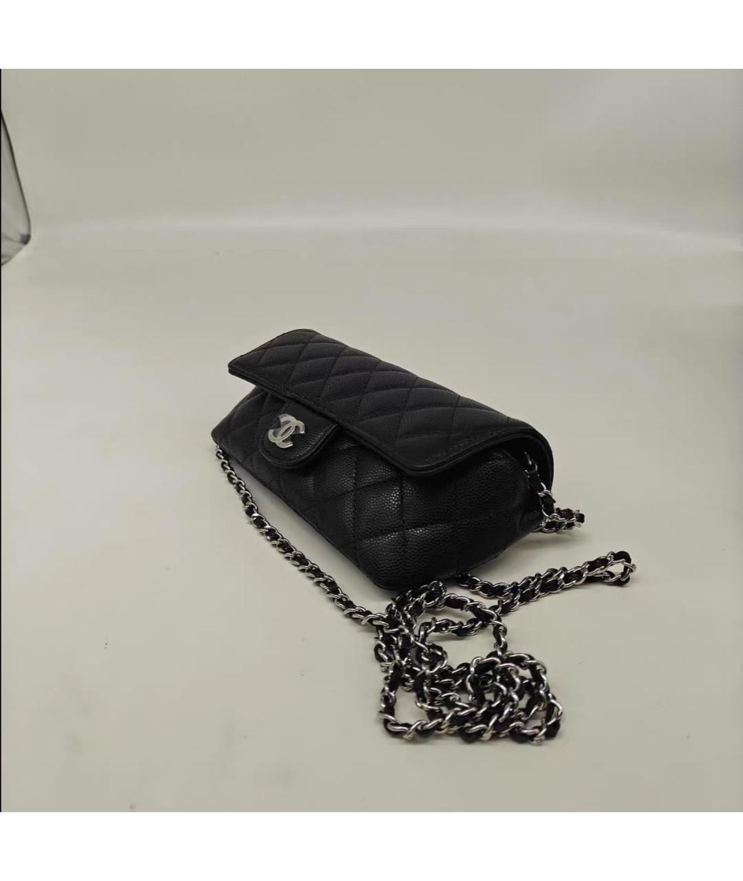 CHANEL Черная кожаная сумка через плечо, фото 2