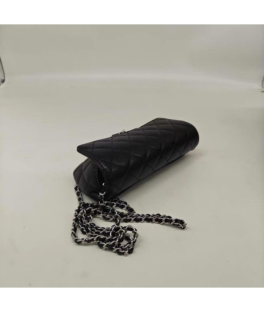 CHANEL Черная кожаная сумка через плечо, фото 4