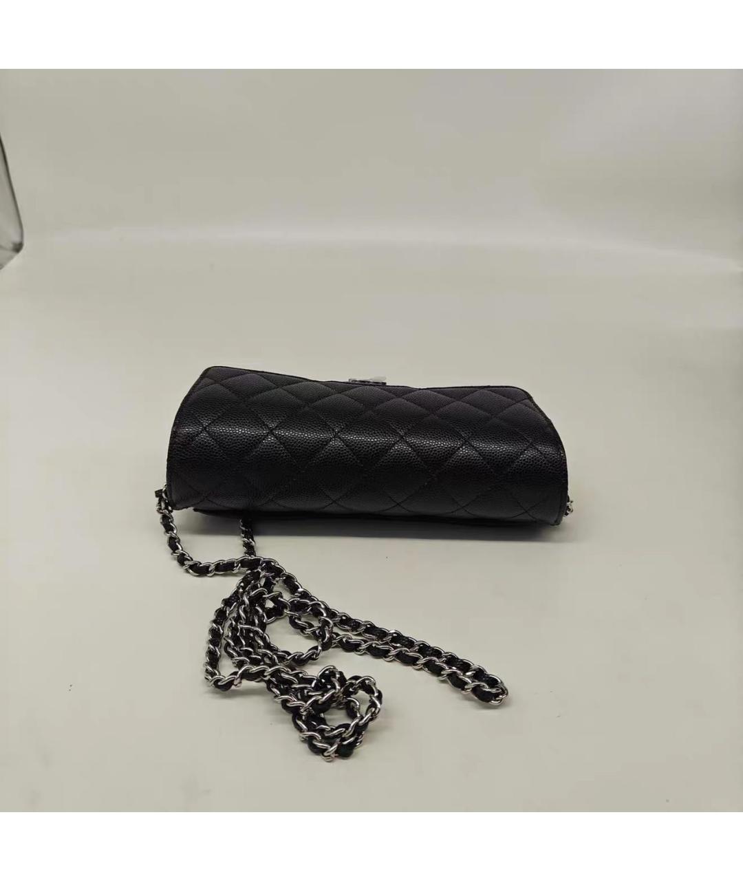 CHANEL Черная кожаная сумка через плечо, фото 5