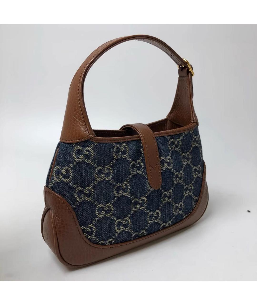 GUCCI Синяя кожаная сумка через плечо, фото 6