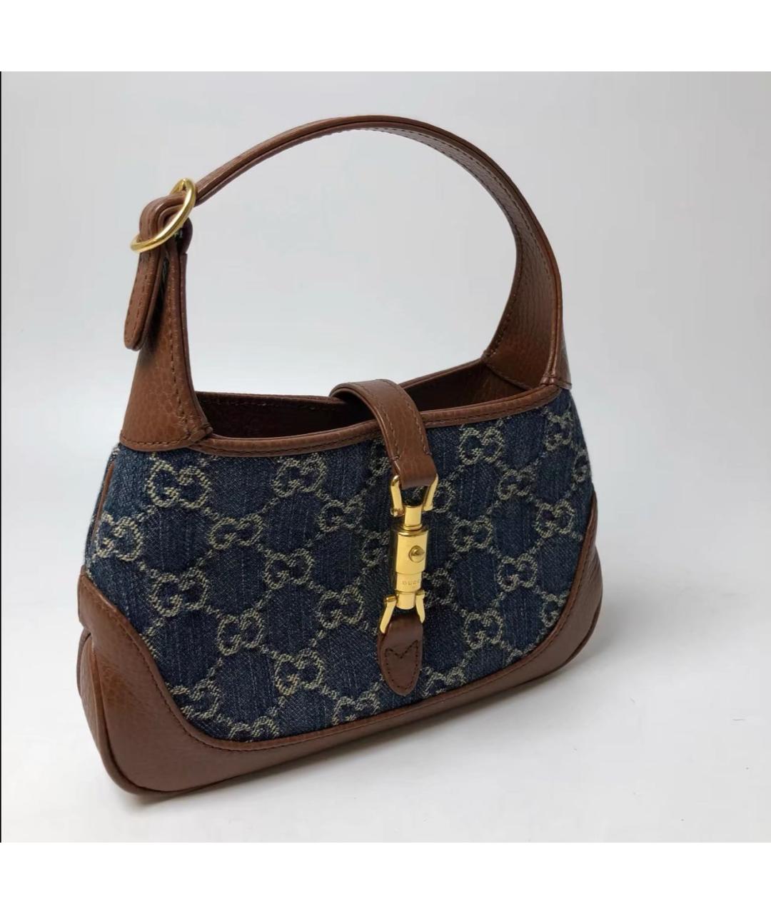 GUCCI Синяя кожаная сумка через плечо, фото 3