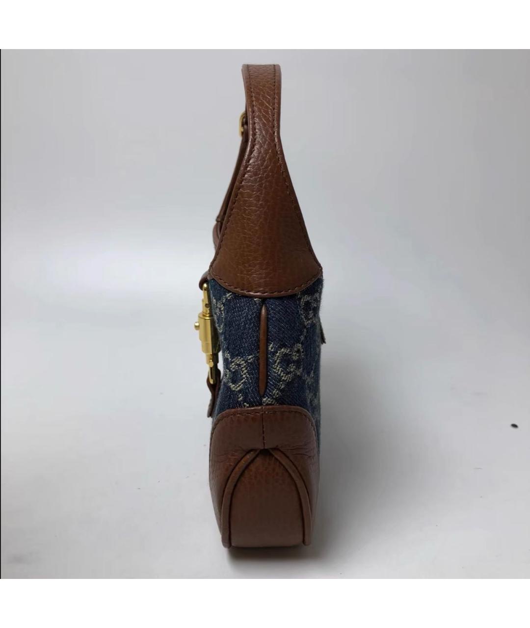 GUCCI Синяя кожаная сумка через плечо, фото 5