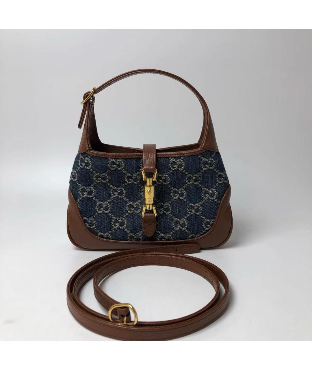 GUCCI Синяя кожаная сумка через плечо, фото 9