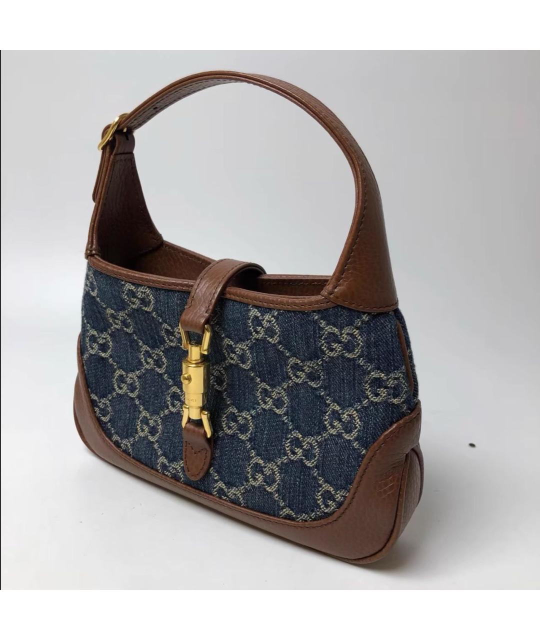 GUCCI Синяя кожаная сумка через плечо, фото 4