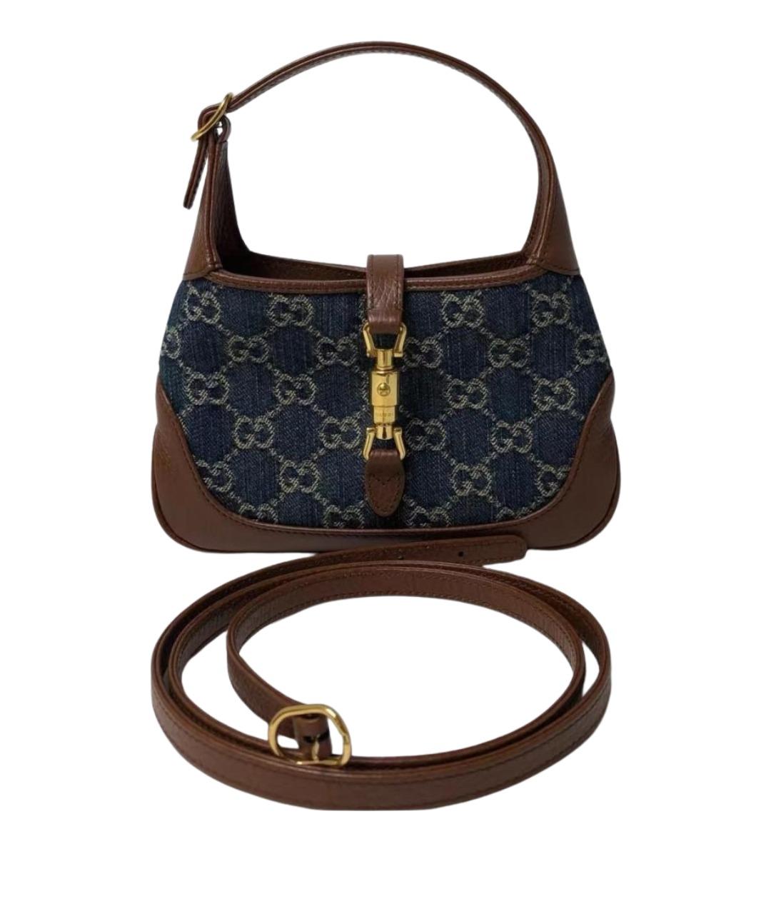 GUCCI Синяя кожаная сумка через плечо, фото 1