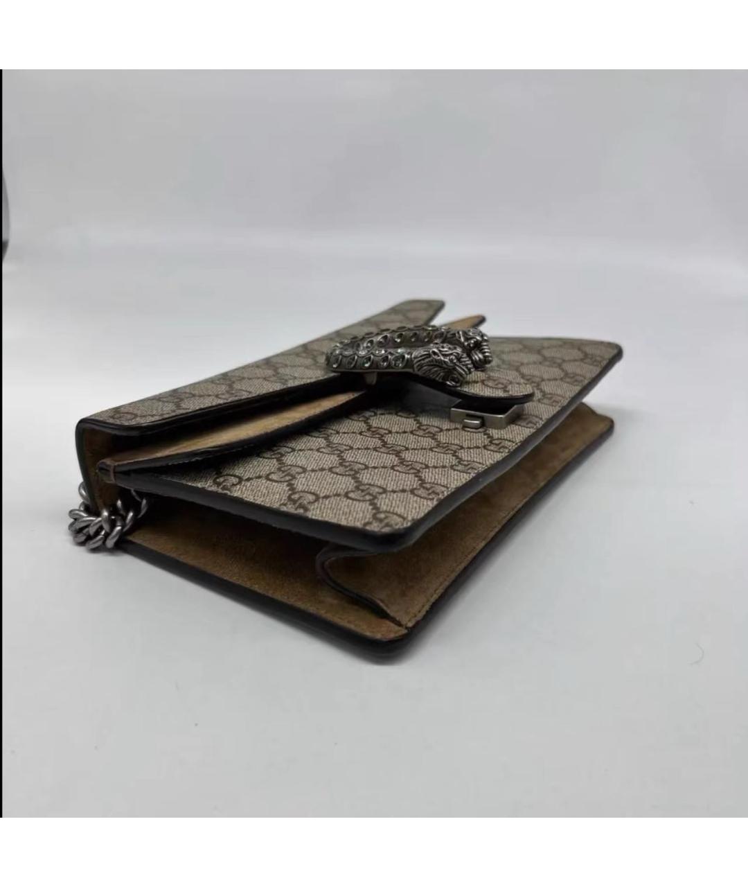 GUCCI Бежевая замшевая сумка через плечо, фото 5