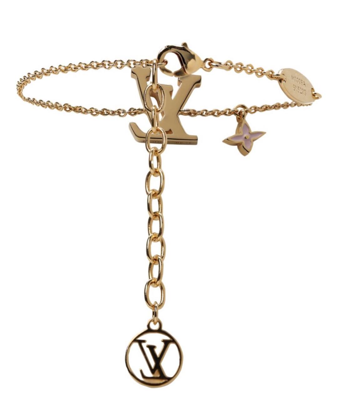 LOUIS VUITTON Золотой металлический браслет, фото 2