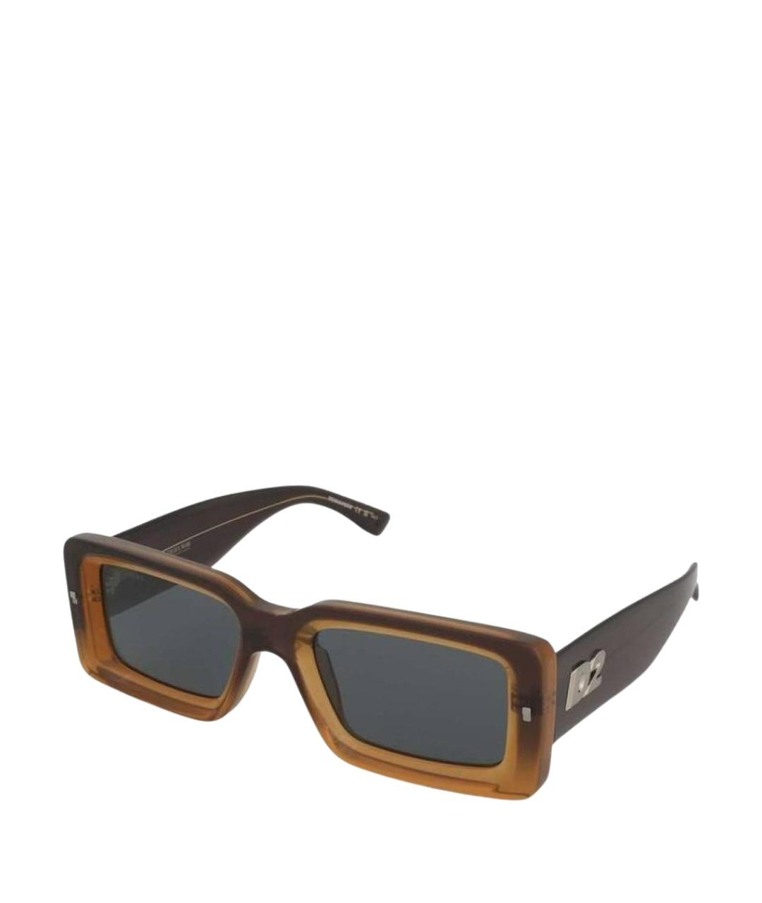 DSQUARED2 Коричневые пластиковые солнцезащитные очки, фото 1