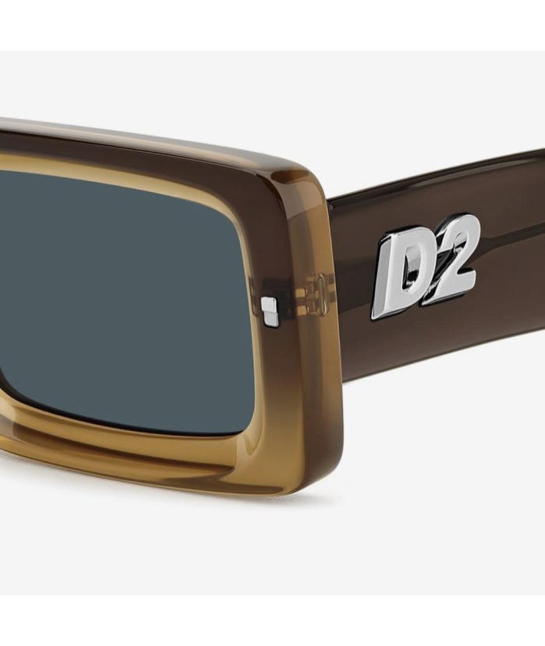 DSQUARED2 Коричневые пластиковые солнцезащитные очки, фото 6