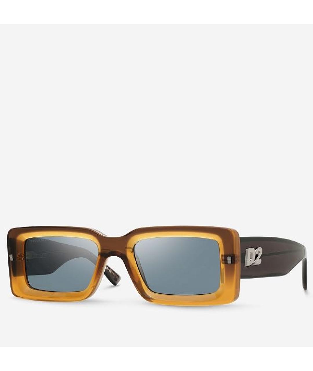 DSQUARED2 Коричневые пластиковые солнцезащитные очки, фото 4