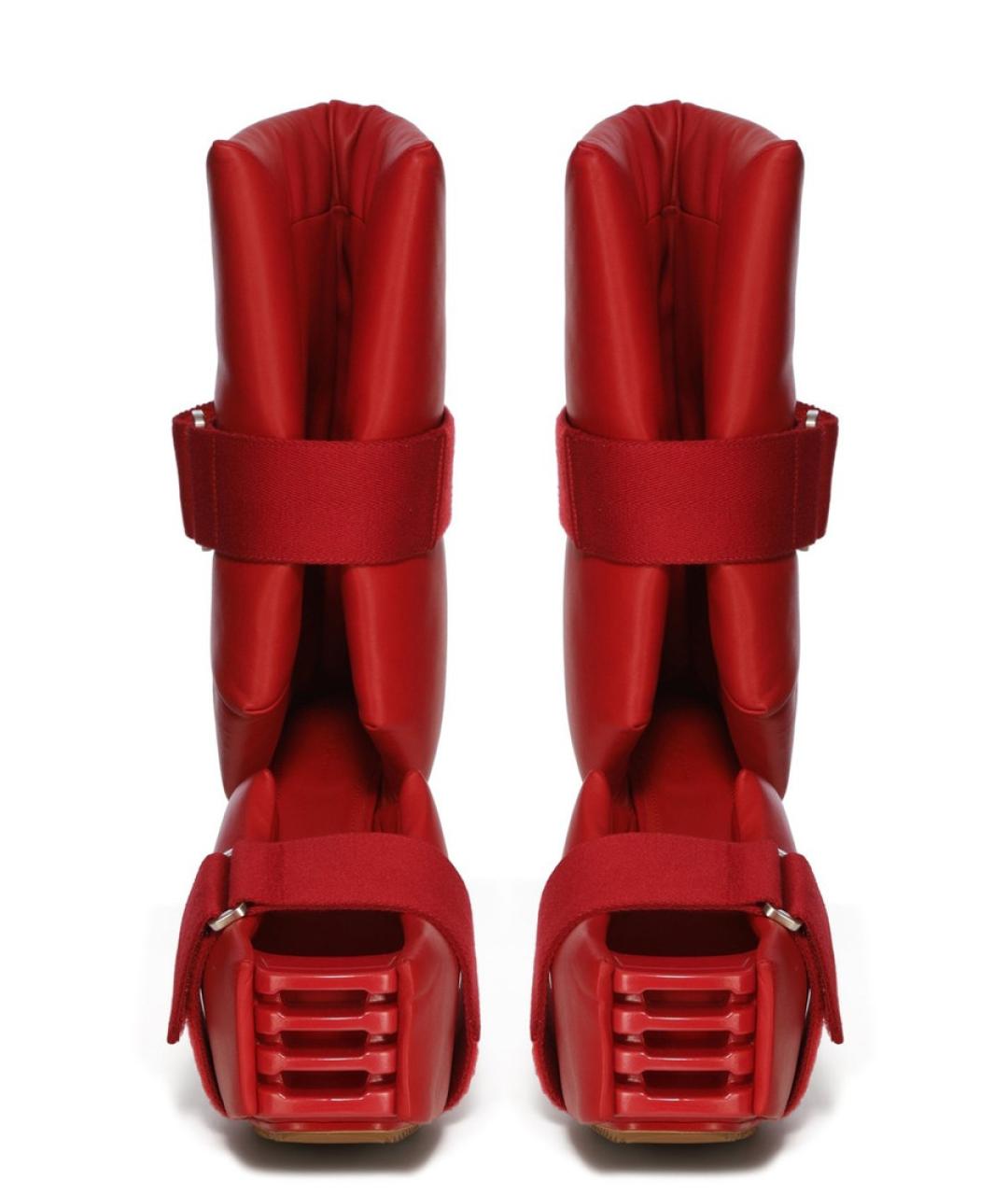 RICK OWENS Красные кожаные полусапоги, фото 3