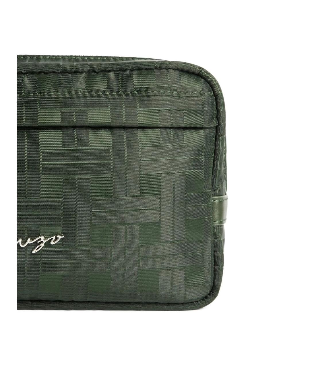 KENZO Зеленая синтетическая поясная сумка, фото 2