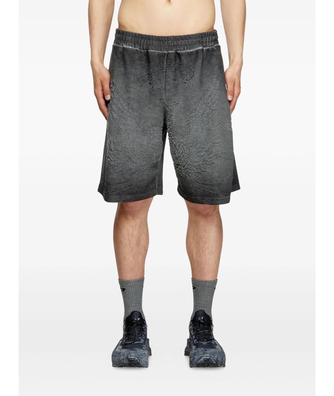 DIESEL Серые полиэстеровые шорты, фото 2
